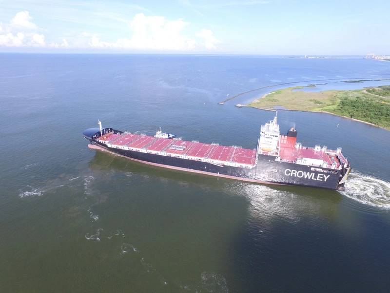 El Coquí é um dos primeiros navios ConRo do mundo movidos a GNL (Foto: Crowley)