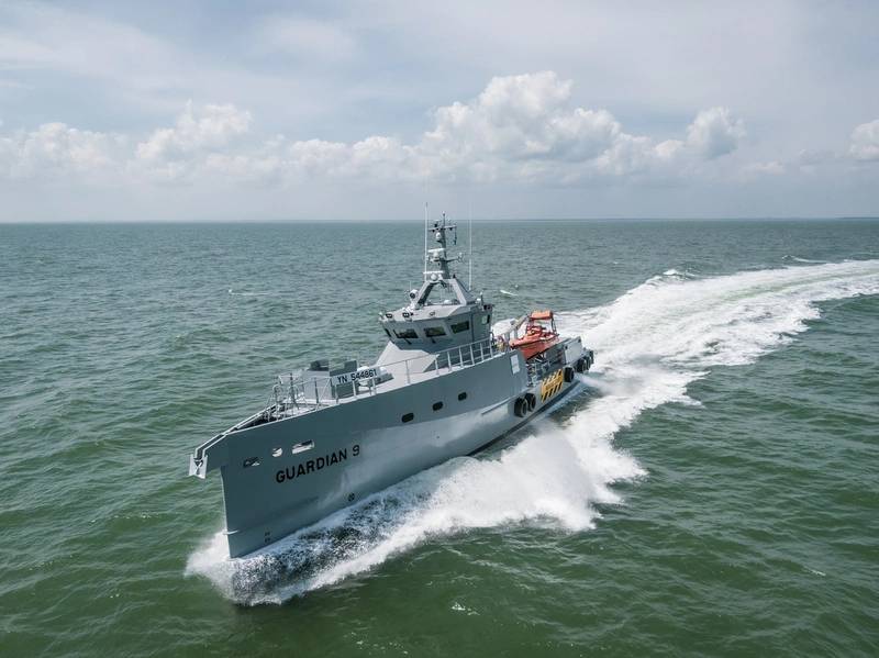 Ο Damen εξέδωσε πρόσφατα ένα ζευγάρι FCS 3307 υψηλής περισυλλογής σκάφη που θα λειτουργούν από την Homeland Integrated Offshore Services (Πατρίδα IOS Ltd) στη Νιγηρία. Φωτογραφία: Damen
