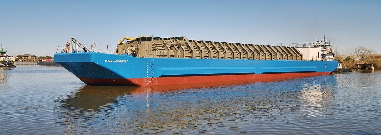 Der LNG-Bunker ATB Clean Jacksonville. (Höflichkeit TOTE)