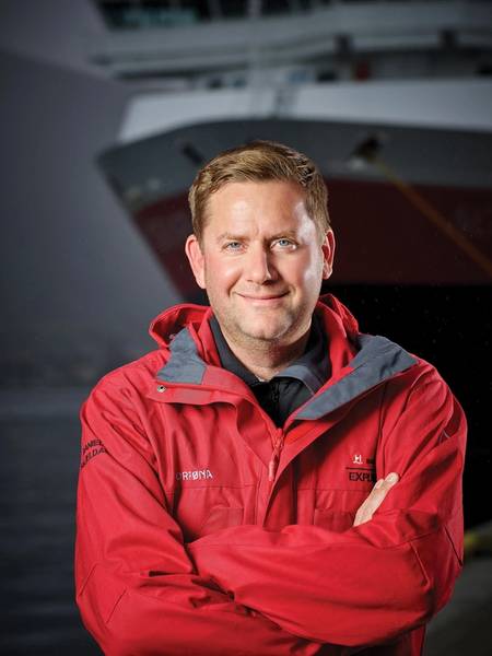 Hurtigruten的首席执行官丹·斯凯尔丹（Dan Skjeldam）：对探险游轮业的前景“看好”。照片由Hurtigruten提供