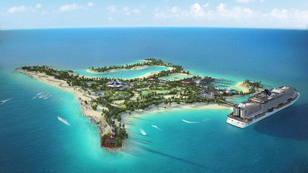 Ocean Cay (Художественный рендеринг созданного на заказ острова MSC, Морской заповедник MSC Ocean Cay.)