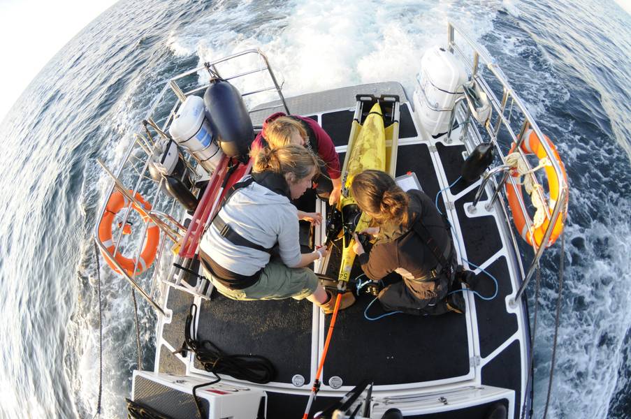 Planadores tornaram-se uma plataforma usada regularmente para monitoramento do oceano. Foto do SAMS.