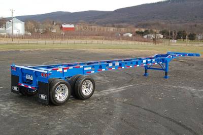 Ein typisches, gut gewartetes intermodales Chassis. (KREDIT: TRAC)