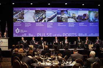 Especialistas em cadeia de suprimentos se reúnem para o 'Pulse of the Ports' anual em Long Beach. Foto Porto Long Beach