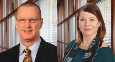 Michael Noone（左）将成为TOTE Maritime的总裁波多黎各和Grace Greene（右）将在TOTE Maritime Alaska担任总裁（照片：TOTE）