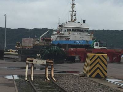 Schlepper / Versorgungsschiff PSD2 wurde im Hafen von Durban wegen Nichtzahlung von Löhnen festgehalten (Foto: AoS)