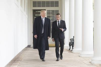 Ο Πρόεδρος Trump και ο Πρόεδρος Macron τον Απρίλιο του 2018 (Επίσημος Λευκός Οίκος Φωτογραφία της Shealah Craighead)