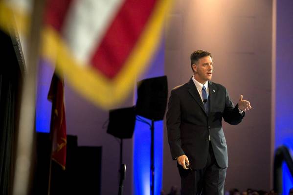 El Director Ejecutivo de GPA Griff Lynch entrega su discurso sobre el Estado del Puerto el jueves 20 de septiembre de 2018 en Savannah, Ga. (Foto: Georgia Ports Authority / Stephen B. Morton)