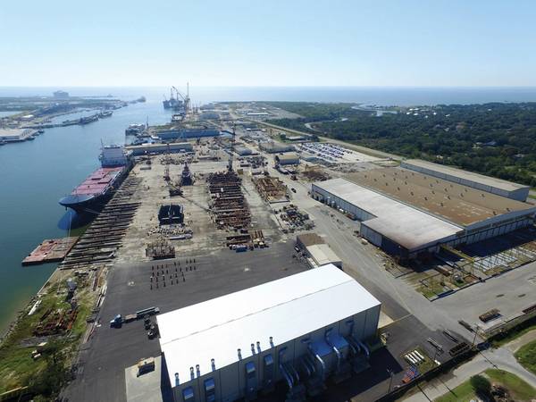 VT Halter em Pascagoula, MS, ganhou um contrato de US $ 746 milhões para construir o líder da Guarda Costeira dos EUA, o Polar Security Cutter. Foto: VT Halter.