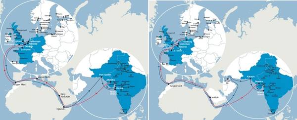 Mapa: CMA CGM Group.