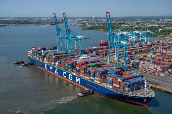 Seis anos após a viagem do Ideal-X, a Autoridade Portuária inaugurou o primeiro terminal de contêineres construído especificamente para esse fim no mundo, o Elizabeth-Port Authority Marine Terminal. Hoje, o equivalente a cerca de 145 cargas do Ideal-X podem chegar em um único navio. © Autoridade Portuária 