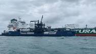 The 150th operation was performed by Korolev Prospect, on time charter to Chevron, receiving 600 tonnes of marine LNG from Shell and delivered by Q-LNG 4000 outside Port Canaveral, Florida. Image courtesy Sovcomflot (SCF Group)