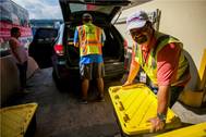 More than 50,000 pounds of relief supplies were donated by our Jacksonville employees on September, 29, 2017. Crowley shipped the bins to San Juan, Puerto Rico, where they were distributed by Crowley Logistics Guaynabo warehouse employees Photo Crowley Maritime Corp.