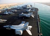 USS Abraham Lincoln - Suez Transit: Credit USN