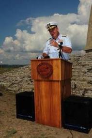 Acceptance Speach by Rear-Admiral Michael N. Parkes: Photo credit USCG
