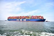 HMM Algeciras made its first European stop in the Port of Rotterdam this week. (Photo: Port of Rotterdam)