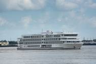 American Song, the first modern riverboat in the U.S., arrives at the Port of New Orleans days before making its inaugural cruise. (Photo: port of New Orleans)
