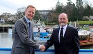 Arjen van Elk (Sales Manager UK, Damen Shipyards Group), Bill Bewley (Chairman, Windermere Lake Cruises). Pic: Damen Shipyards Group