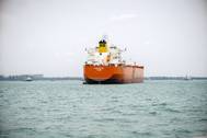 In May, the MV Barracuda made the first switch from dry cargo to jet fuel . (Photo: KCC)