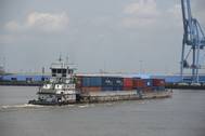 the Baton Rouge-NOLA container on barge service / CREDIT: Port of New Orleans