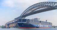 The Bayonne Bridge (The growth in part can be attributed to the completion in June 2017 of the Bayonne Bridge Navigational Clearance Project, which raised the clearance under the bridge from 151 feet to 215 feet, allowing the world’s largest container ships to pass under it and serve port terminals in New York and New Jersey.) Credit: Port NY/NJ