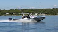 The Sea Blade 35 is put through its paces on Narragansett Bay, May 29, 2015 (NavatekNEB photo).