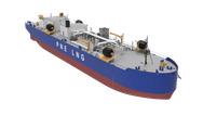 LNG Bunkering Barge currently under construction at Fincantieri Bay Shipbuilding. Image: MacGregor/Fincantieri Bay Shipbuilding