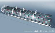 Bureau Veritas has granted an Approval in Principle (AIP) for Trade Wings 2,500, a design for a 197 x 32 m, 2500-TEU container ship designed jointly by VPLP Design, Alwena Shipping, SDARI, and AYRO. Image courtesy BV