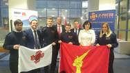 Cadets with Bibby Ship Management and X-Press Feeders staff (Photo: Bibby Ship Management)