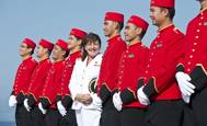 Captain Inger Klein Thorhauge, who helms Cunard ships, is among women with prominent roles at Carnival Corporation. (Photo: Cunard)