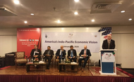 Charles Sinunu making Speech at the Indo-Pacific Economic Vision Seminar (Photo: DSC Dredge)