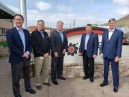 Chief Executive Officer – Tony Capasso (third from left) and Chief Technology and Marketing Officer – Oliver Ferguson (right) of Sea Ready Marine Petroleum met with American Refining Group (ARG) leadership recently at its Bradford, Pa., refinery. Representing ARG were (from left) Vice President – Sales & Marketing John Malone, Vice President – Research and Development David Krantz and President and Chief Operating Officer Jon Giberson.