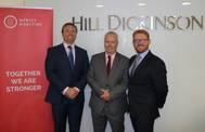 Chris Shirling-Rooke, CEO Mersey Maritime; Lars T Ugland, chairman of IOMSA; and Coin Lavelle, Legal Director, Hill Dickinson (Photo: Mersey Maritime)