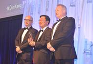 ClassNK Chairman and President Noboru Ueda receiving the award