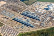 Construction at Cheniere Energy Inc.’s LNG terminal in Sabine Pass, Louisiana, in Dec. 2013. Source: Cheniere Energy