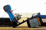 Container collapse: Photo courtesy of Maritime London