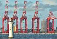 Containers Cranes over the River Mersey. CREDIT: (c) Jim Giddens Adobe Stock
