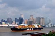 A Containership passes the Port of New Orleans (courtesy Port of New Orleans)