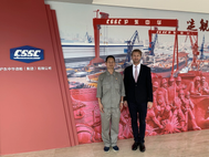 Mr. Danping Lou, Chief Technical Officer, Hudong-Zhonghua Shipbuilding, a part of CSSC Group (left) with Noah Silberschmidt, CEO, Silverstream Technologies (right) (Photo: Silverstream Technologies)