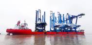 The M/V Zhen Hua 25 departs the Port of Shanghai on January 8, 2019 with two super post-Panamax container cranes bound for PhilaPort’s Packer Avenue Marine Terminal in South Philadelphia. Image: PhilaPort