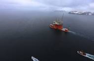 Dockwise Vanguard arrives in Hammerfest with Goliat FPSO on board (Eni Norge)