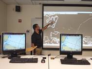 BCG engineer Jason Zilbauer conducts training with the Naval Academy instructors who will use the software (Photo: BCG)
