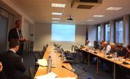 European shipowners’ Sec Gen M Dorsman briefing Maritime Attachés on CO2 emissions. Photo: ECSA Twitter page