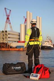 3sun Group renewables technician preparing to go offshore. Photo 3sun