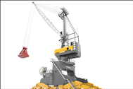 Growth for the mobile harbour crane range: The new LPS 420 E is a purely electric gantry crane and operates completely emissions-free (Photo: Liebherr)