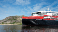 Hurtigruten's new hybrid powered MS Roald Amundsen will be the first ship in history to be named in Antarctica. Photo: ESPEN MILLS/Hurtigruten