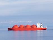 File Image: a fully laden LNG tanker transits the Med in this recent image. Credit: Robert Murphy