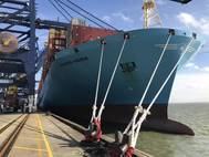 File Image: The Madrid Maersk, a 20,000+ TEU Box ship (CREDIT: HR Wallingford)