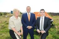Joyce Downie, managing director, Clyde Group Colin McMurray, director, Clyde Group Councillor Patrick McGlinchey, Convener of Infrastructure, Regeneration and Economic Development, West Dunbartonshire Council (Photo: The Clyde Group)