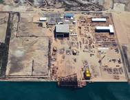 The McDermott Altamira yard on the Gulf of Mexico coast is the first fabrication facility licensed to operate as a free trade zone in Mexico. (Photo copyright McDermott International, Inc.)